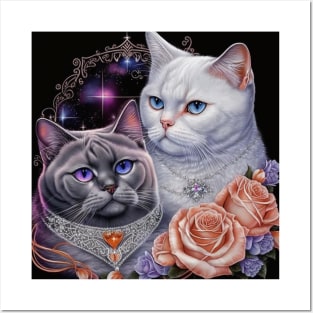 British Shorthair Duo Posters and Art